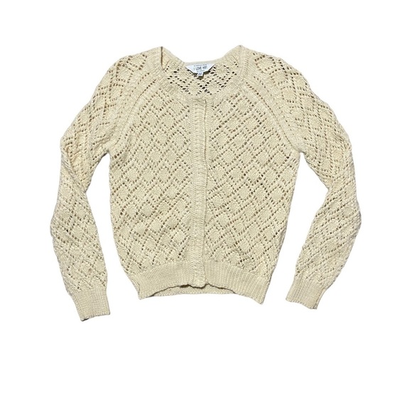 Hollister Sweaters - I Love H81 Vintage Style Crochet Cardigan Cream Womens M